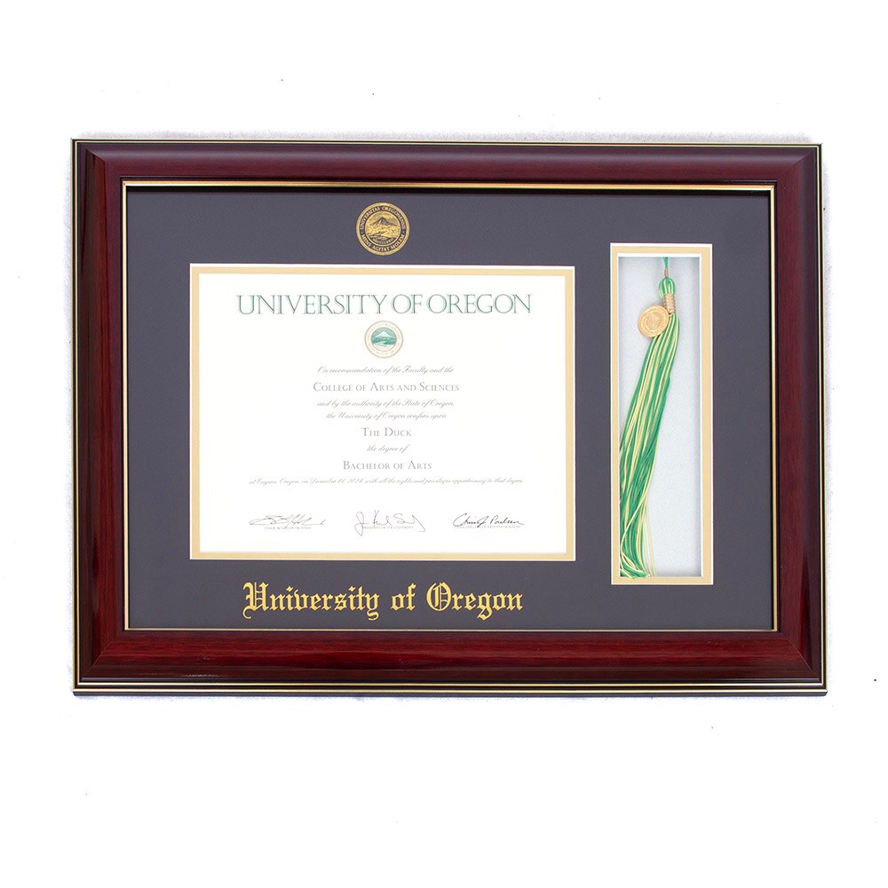 Oregon Seal, Josten's, Brown, Frames & Albums, Grad, Diploma Frame, Tassel display, Classic, Mahogany, Gold Foil, Seal, 909482